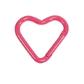 Pink heart-shaped spring clip buckle alloy key ring DIY accessory for jewelry - Rose Red