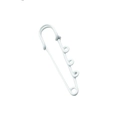 Weiße lackierte Sicherheitsnadel aus Metall mit drei Zierringen für DIY-Zubehör - 50mm / Weiß