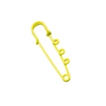 Bunter neongelber Sicherheitsnadel-Anhänger mit drei kleinen Ringen für DIY-Schmuck - 50mm / Gelb