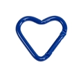 Deep blue heart-shaped carabiner alloy spring ring for DIY keychain accessories - Sapphire Blue