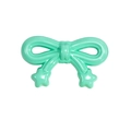 Mint green acrylic bow pendant with star details and glossy mirror finish - Bow / Lacquer Emerald