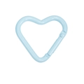 Light blue heart shaped spring ring lobster clasp alloy keychain accessory - Aqua Blue