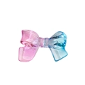 Pink and blue gradient translucent resin bow accessory for DIY craft decoration - Pale Blue