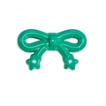 Translucent cyan acrylic bow charm with star details for DIY jewelry and phone accessories - Bow / Painted-Dark Green