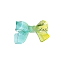 Transparent blue and yellow gradient bow bead accessory for DIY jewelry making - Yellow And Blue