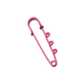 Matte rosarote Sicherheitsnadel aus Metall mit vier dekorativen Schlaufen für DIY-Zubehör - Fuchsia
