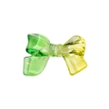 Dual-color bow bead in green and yellow gradient with transparent resin texture - Green and Yellow