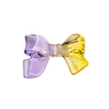 Translucent purple and yellow gradient bow bead accessory with high-gloss finish - Purple-Yellow
