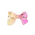 DIY accessory feature yellow and pink gradient transparent resin bow for jewelry making - Yellow Pink