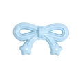 Light blue acrylic bow charm with star design elements on a clean white background - Bow / Painted-Aqua Blue