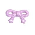 Light purple acrylic bow charm with star pendants for DIY phone chains and accessories - Bow / Lacquered - Purple