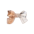 Bow-shaped clear gradient acrylic bead accessory for DIY jewelry and phone chains - White Coffee
