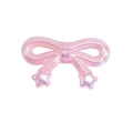 Acrylic iridescent pink bow bead with star charms for DIY mobile phone chain accessory - Bow / Solid Pink