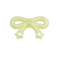Pearly yellow acrylic bow charm with star details for DIY phone chains and accessories - Bow / Solid Yellow