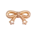 Champagne gold acrylic bow bead with star charms for DIY jewelry and phone chains - Bow / Solid Coffee