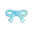 Blue acrylic bow pendant with pearlescent finish and star-shaped tips for DIY jewelry - Bow / Solid Blue