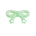 Light green acrylic bow pendant with star charms and a pearlescent finish for DIY - Bow / Solid - Green