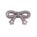 Iridescent purple acrylic bow pendant with star charms for DIY mobile phone chains - Bow / Solid - Dark Gray