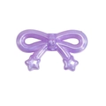 Pearlescent purple acrylic bow keychain charm with dangling stars in a dreamy gradient finish - Bow / Solid Purple