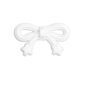 White acrylic bow and star charm pendant for cute DIY jewelry and phone chains - Bow / Matte White