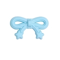 Light blue matte acrylic bow pendant with stars for DIY jewelry and phone charms - Bow / Matte Blue