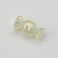 Colorful candy-shaped iridescent acrylic beads for DIY jewelry and phone charms - Aperture: 3.5mm / Transparent Yellow