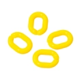 Set of four bright yellow acrylic open chain links for DIY accessory and bag strap making - Lemon Yellow