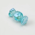 Translucent light blue candy shaped acrylic DIY bead with iridescent aurora AB coating - Aperture: 3.5mm / Transparent Blue
