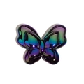 3D vlinder bedeltje met kleurrijke metallic coating voor DIY sieraden maken - Massief Zwart