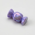 Iridescent candy-shaped acrylic bead in light purple for DIY jewelry making - Aperture: 3.5mm / Solid Purple
