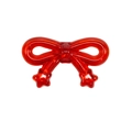 Translucent red acrylic bow keychain charm with star detail for DIY jewelry making - Bow / Transparent - Red