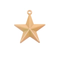 Star-shaped apricot resin pendant with hanging loop for DIY jewelry and keychains - Small / Grapefruit