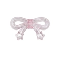 Pink transparent acrylic bow pendant with star charms for DIY crafts and keychains - Bow / Transparent Light Pink