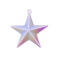 Iridescent pentagram star pendant with rainbow luster for DIY jewelry and keychains - Large / Lavender