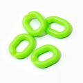 Neon green oval acrylic U-shape open links for DIY jewelry and bag chain accessories - Grass Green