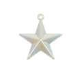 Star-shaped pendant charm in pearlescent cream white finish with integrated loop ring - Small / Milky Green