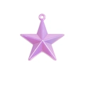 Lavender iridescent star charm with pearlescent finish and hanging loop for DIY jewelry - Small / Purple