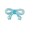 Light blue translucent acrylic bow pendant with star detail and pearlescent finish - Bow / Transparent Light Blue
