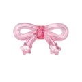 Charming pink acrylic butterfly bow charm with cute star accents for DIY accessories - Bow / Transparent Deep Pink