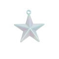 Iridescent star charm with pearl finish for DIY jewelry and phone chain accessory - Small / Blue
