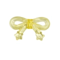 Translucent lemon yellow acrylic butterfly bow charm with small star pendants - Bow / Transparent - Dark Yellow