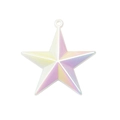 Pearlescent rainbow star charm with hanging hole for DIY crafts and jewelry making - Large / White