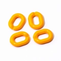 Bright yellow oval acrylic link rings for DIY handbags and jewelry making projects - Orange