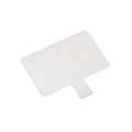 Universal ultra-thin white plastic phone tether tab for secure lanyard attachment - Semi-transparent White