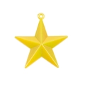 3D yellow star charm pendant with integrated loop for DIY jewelry and phone chain making - Large / Yellow