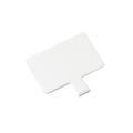 Universal white phone lanyard tether patch made of durable plastic for phone cases - Solid White