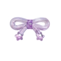 Iridescent lavender acrylic bow and star pendant for jewelry and phone charm DIY - Bow / Transparent Purple