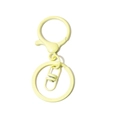 Fermoir homard en métal jaune clair avec anneau porte-clés et crochet pivotant - Light jaune