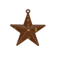 Star-shaped pendant charm in reddish-brown with golden speckles for DIY jewelry - Large / Splash Ink Dark Coffee