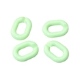 Set of 4 oval light green acrylic U-shaped open chain link connectors for DIY accessories - Light Green